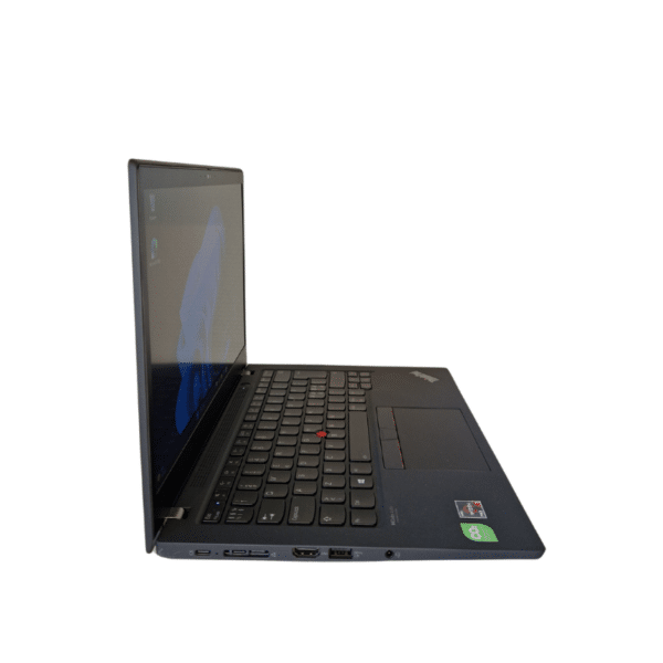 Lenovo ThinkPad T14s G2 | 14,1″ FHD | Ryzen 7 Pro | 16GB | 512GB SSD | Brugt A - vist fra venstre side