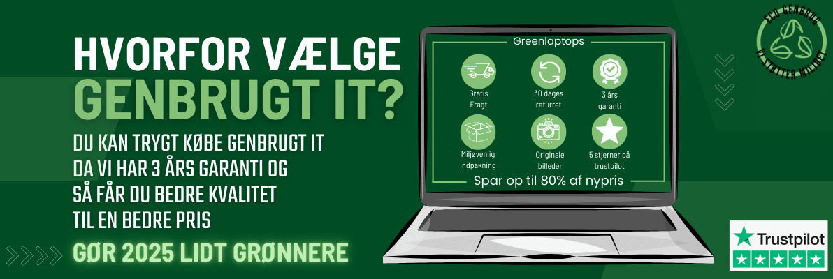 Standard banner Greenlaptops - hvorfor vælge genbrugt IT